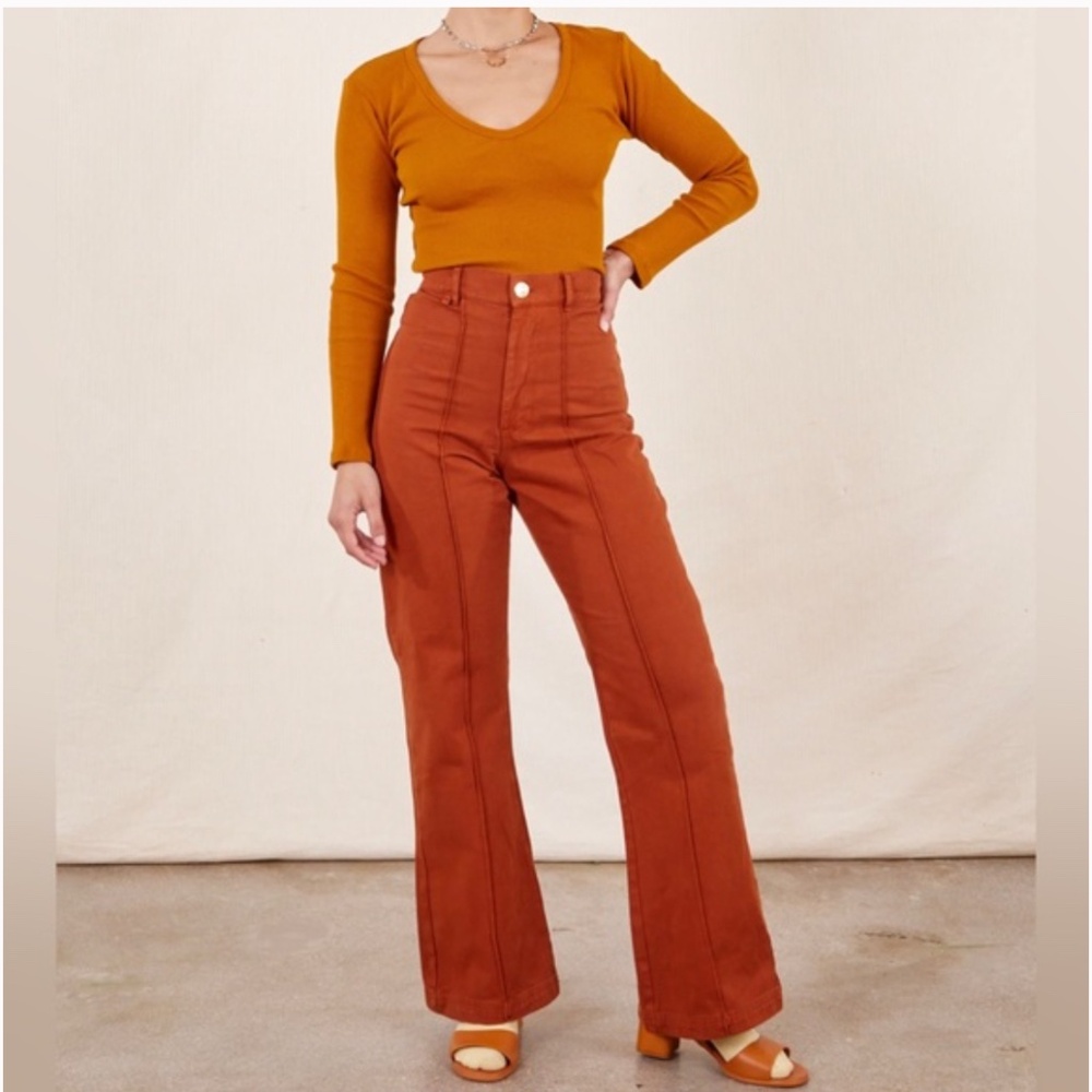 Big bud press “western pants” xxs in terracotta